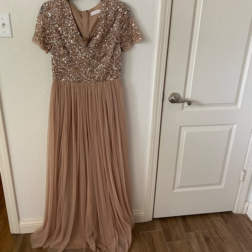 Maxi sequin tulle dress